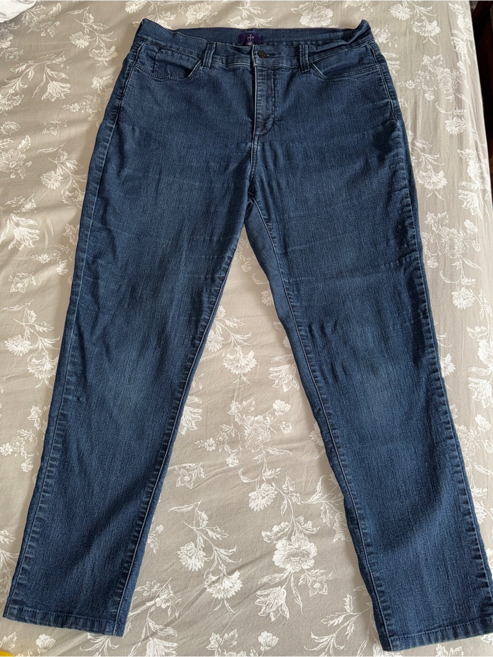 NYDJ Jeans Lift Tuck Dark Blue Sz 14 STRETCH Skinny straight 132016 GUC
